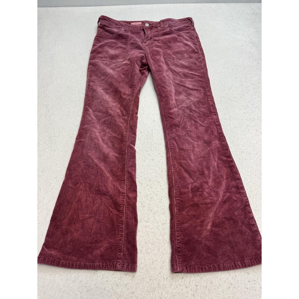 Pilcro Pants Womens 29 Petite Pink Corduroy Flare The Icon Chino Casual Pockets